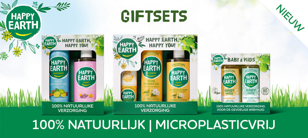 Nieuw bij Happy Earth: giftsets!