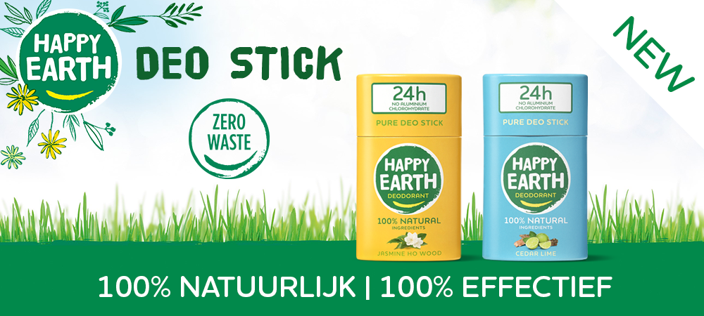 Happy Earth lanceert 100% natuurlijke, plasticvrije deo sticks