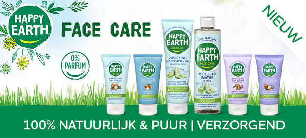 Ontdek de nieuwe pure gezichtsverzorgingslijn van Happy Earth