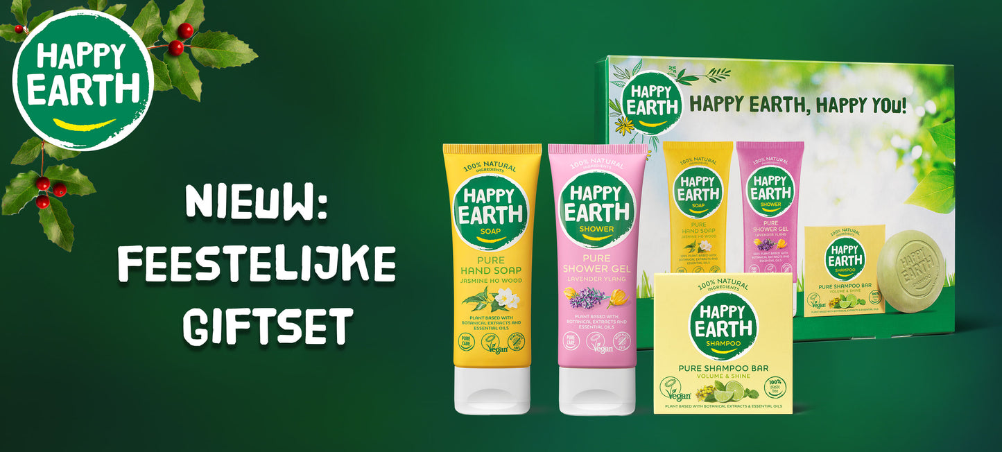NIEUW: Happy Earth Cadeauset met Natuurlijke Verzorgingsproducten - Happy Earth