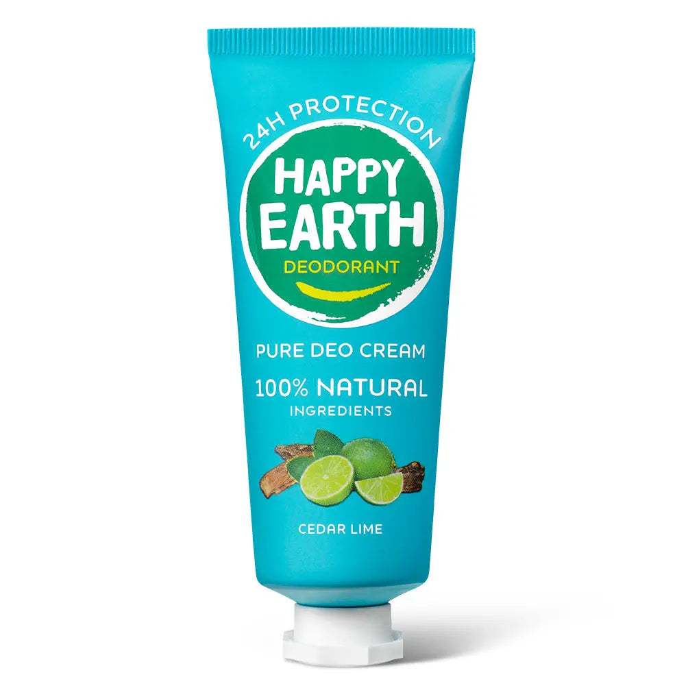 Natuurlijke Deodorant Crème Cedar Lime Happy Earth