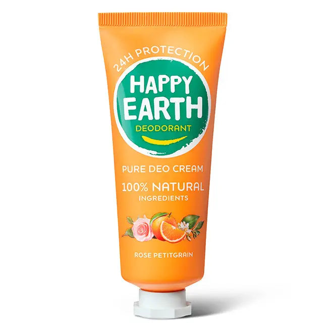 Natuurlijke Deodorant Crème Rose Petitgrain Happy Earth