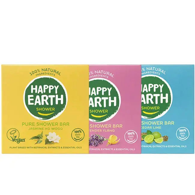 Plasticvrij voordeelpakket: 3x shower bars Happy Earth