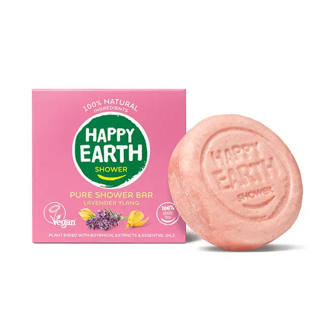 Plasticvrije Shower Bar Lavender Ylang Happy Earth